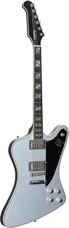 open zoom image for Epiphone Futura Firebird Custom Electric Guitar (with Gig Bag), Quicksilver, Body Left Front