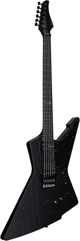 open zoom image for Schecter Jake Pitts E-1 FR-S Electric Guitar, Satin Black Open Pore, Body Left Front