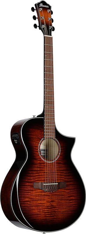 open zoom image for Ibanez AEWC400 Acoustic-Electric Guitar, Amber Sunburst High-Gloss, Body Left Front