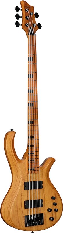 open zoom image for Schecter Session Riot 5 Electric Bass, Aged Natural Satin, Body Left Front