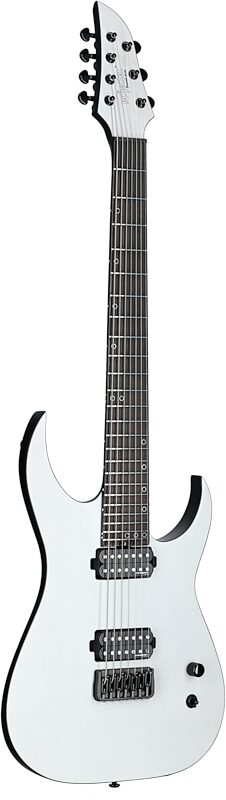 open zoom image for Schecter Keith Merrow KM7 MKIII Legacy Electric Guitar, 7-String, Tri-White Satin, Body Left Front