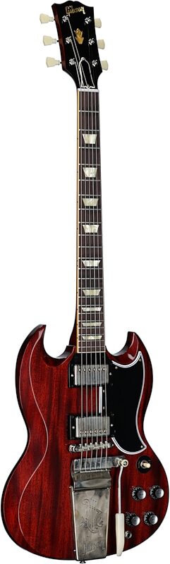 open zoom image for Gibson Custom Shop 1964 SG Standard Maestro Vibrola VOS, (with case), Cherry, Body Left Front