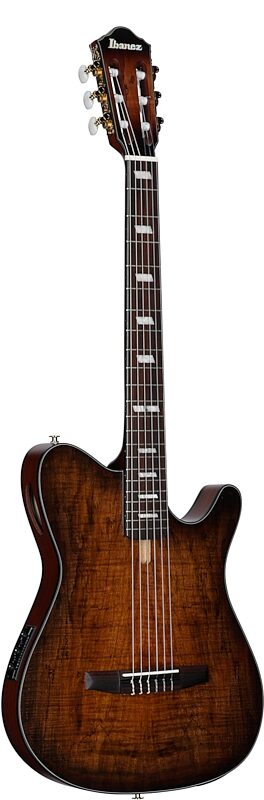 open zoom image for Ibanez FRH20QMN Acoustic-Electric Guitar, Tobacco Burst, Body Left Front