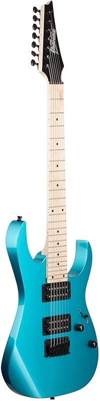 open zoom image for Ibanez GiO GRG7221M 7-String Electric Guitar, Metallic Light Blue, Body Left Front