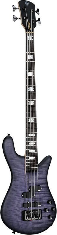 open zoom image for Spector Euro4 LX Bolt-On Bass Guitar (with Gig Bag), Nightshade Matte, Body Left Front