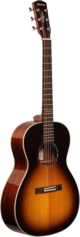 open zoom image for Alvarez Delta-00E Grand Concert Acoustic-Electric Guitar, Tobacco Sunburst, Body Left Front