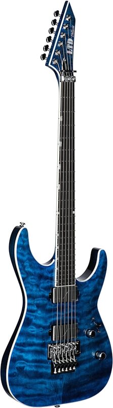 open zoom image for ESP LTD MH-1000 QM Electric Guitar, Black Ocean, Body Left Front