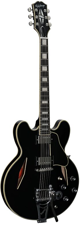open zoom image for Epiphone Exclusive Shinichi Ubukata ES-355 Custom Electric Guitar (with Case), Ebony, Body Left Front