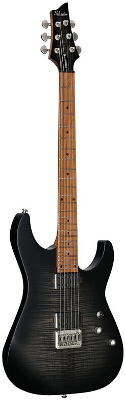 open zoom image for Schecter C-1 Standard Plus Electric Guitar, Maple Fingerboard, Transparent Black Burst, Body Left Front