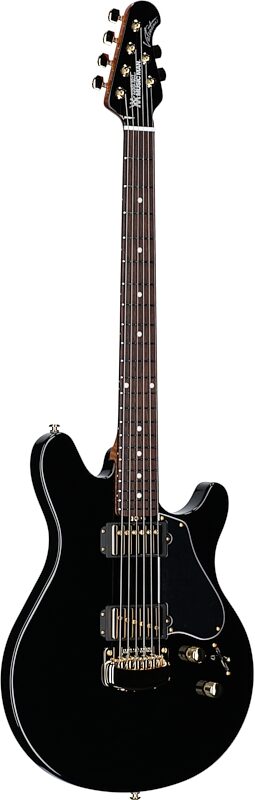 open zoom image for Ernie Ball Music Man Valentine Electric Guitar, Gloss Black, Rosewood Fretboard, Body Left Front