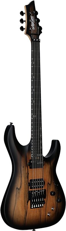 open zoom image for Schecter C-1 FR-S Pale Moon Ebony Electric Guitar, Natural Satin Black Burst, Body Left Front