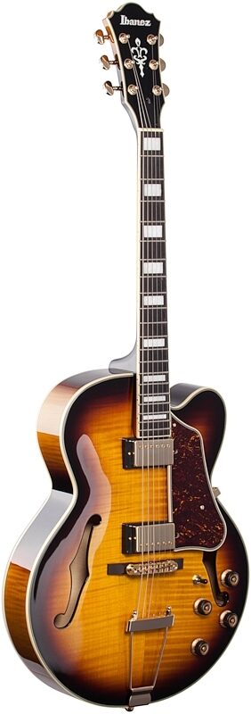 open zoom image for Ibanez Artcore Expressionist AF95FM Hollowbody Electric Guitar, Antique Yellow Sunburst, Body Left Front
