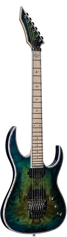open zoom image for B.C. Rich Shredzilla Z6 Prophecy Exotic Floyd Rose Electric Guitar, Cyan Blue, Body Left Front