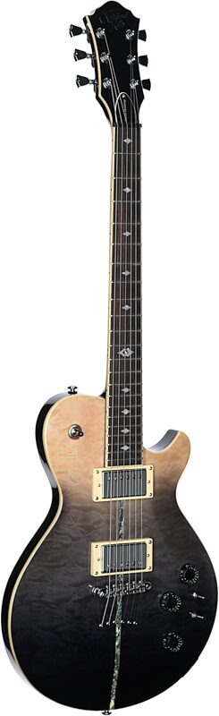 open zoom image for Michael Kelly Patriot Instinct SB Mod Shop Duncan Slim Body Electric Guitar, Partial Eclipse, Body Left Front