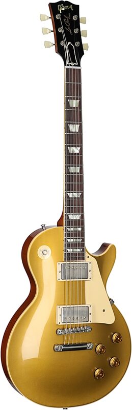 open zoom image for Gibson Custom 57 Les Paul Standard Goldtop VOS Electric Guitar (with Case), Gold Top, Body Left Front
