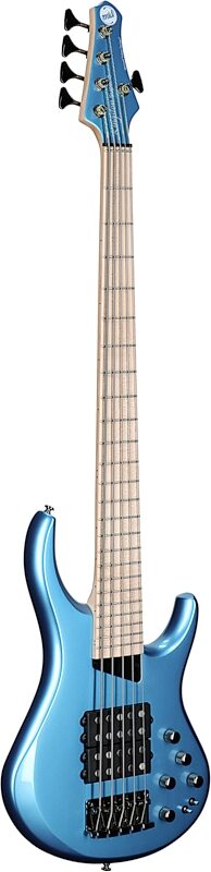 open zoom image for MTD Kingston Super 5 Bass Electric Bass, 5-String (with Maple Fingerboard), Super Blue, Body Left Front
