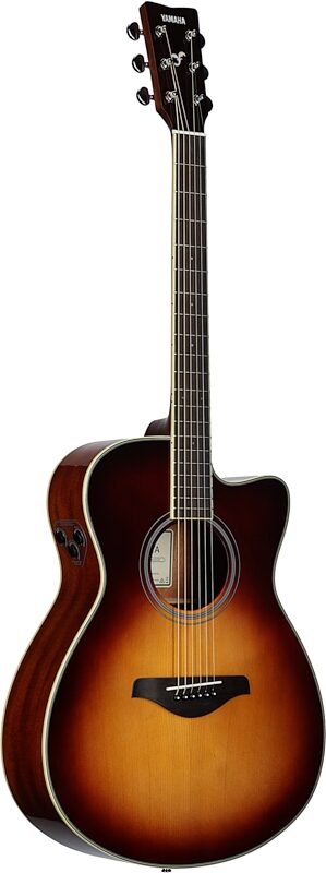 open zoom image for Yamaha FSC-TA Cutaway TransAcoustic Guitar, Brown Sunburst, Body Left Front
