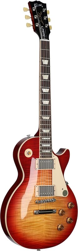 open zoom image for Gibson Exclusive '50s Les Paul Standard AAA Flame Top Electric Guitar (with Case), Heritage Cherry Sunburst, Body Left Front