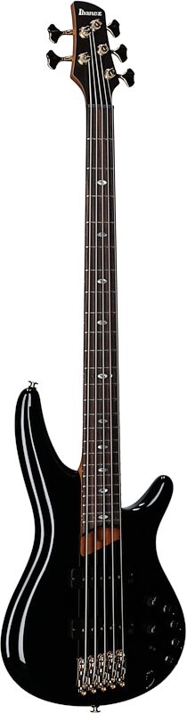 open zoom image for Ibanez SR3505 Prestige Electric Bass, 5-String (with Case), Black, Body Left Front