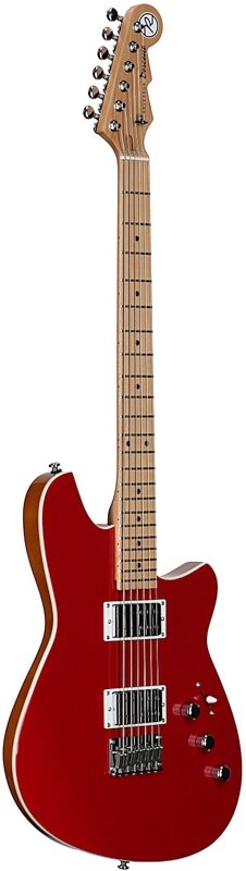 open zoom image for Reverend Descent Baritone Electric Guitar, Metallic Cherry, Body Left Front