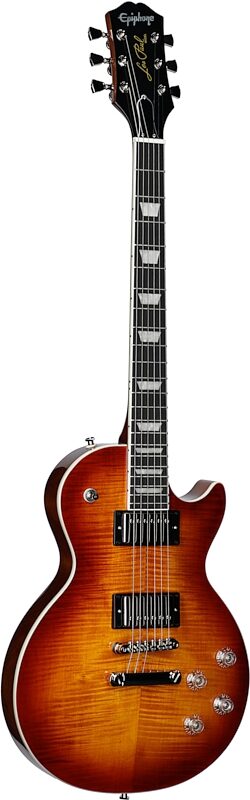 open zoom image for Epiphone Les Paul Modern Figured Electric Guitar, Mojave Burst, with Gig Bag, Body Left Front