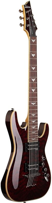 open zoom image for Schecter Omen Extreme 7-String Electric Guitar, Black Cherry, Body Left Front