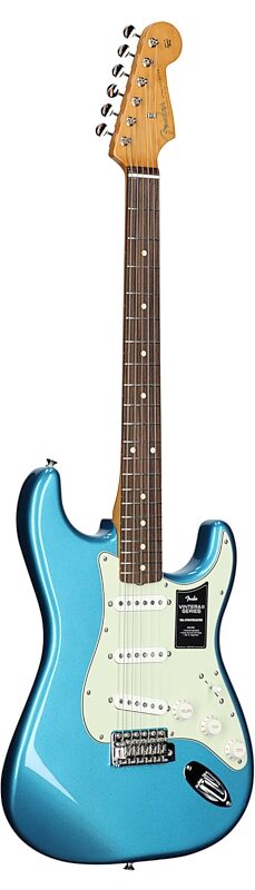 open zoom image for Fender Vintera II '60s Stratocaster Electric Guitar, Rosewood Fingerboard (with Gig Bag), Lake Placid Blue, Body Left Front