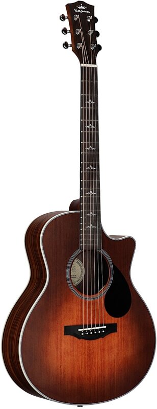 open zoom image for Kepma FC Spruce/Rosewood Mini Acoustic Guitar (with Gig Bag), Sunburst, Body Left Front