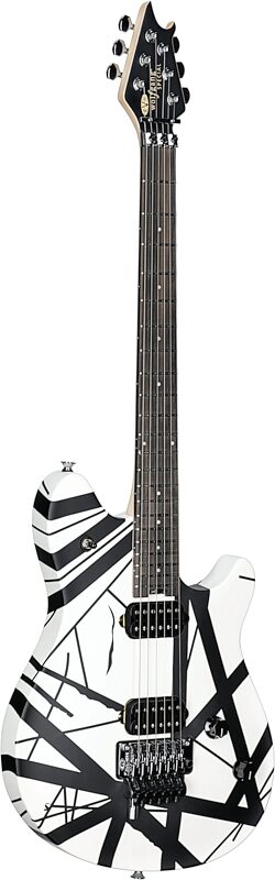open zoom image for EVH Eddie Van Halen Wolfgang Special Ebony Fingerboard Electric Guitar, Striped Black/White, Body Left Front