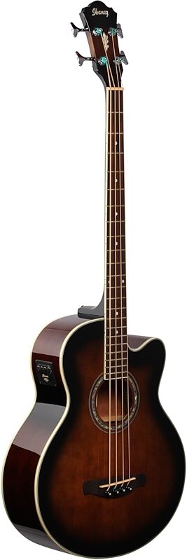 open zoom image for Ibanez AEB10E Acoustic-Electric Bass, Dark Violin Sunburst, Body Left Front