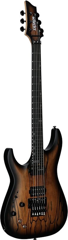 open zoom image for Schecter C-1 FR-S Pale Moon Ebony Electric Guitar, Left-Handed, Natural Satin Black Burst, Body Left Front