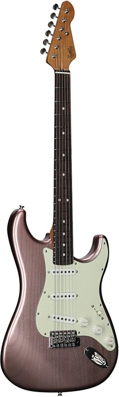open zoom image for LsL Era Series Saticoy SSS Electric Guitar, Burgundy Mist, Body Left Front
