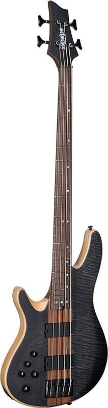 open zoom image for Schecter Charles Berthoud CB-4 Electric Bass, Left-Handed, See-Thru Black, Body Left Front