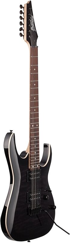 open zoom image for Ibanez GRGA120QA Gio Electric Guitar, Transparent Black Sunburst, Body Left Front