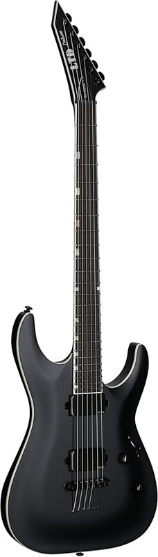 open zoom image for ESP LTD MH-1000B Baritone Electric Guitar, Black Satin, Body Left Front