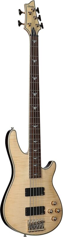 open zoom image for Schecter Omen Extreme-5 5-String Electric Bass, Gloss Natural, Body Left Front
