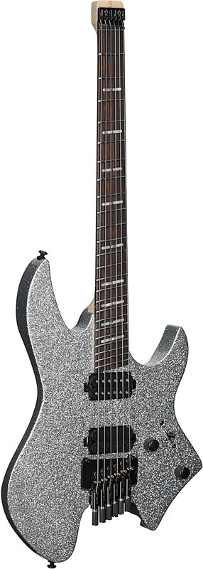 open zoom image for Sire Larry Carlton X6 Headless Electric Guitar (with Gig Bag), Silver Sparkle, Body Left Front