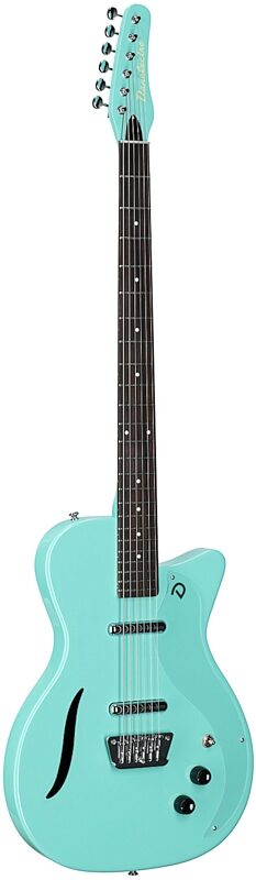 open zoom image for Danelectro 56 Vintage Baritone Electric Guitar, Dark Aqua, Body Left Front