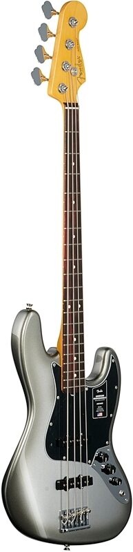 open zoom image for Fender American Professional II Jazz Bass, Rosewood Fingerboard (with Case), Mercury, Open Box (Very Good), Body Left Front