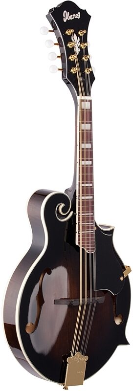 open zoom image for Ibanez M522S F-Style Mandolin, Dark Violin Sunburst, Body Left Front