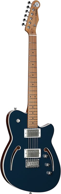 open zoom image for Reverend Charger Air HH Semi-Hollowbody Electric Guitar, High Tide Blue, Open Box (Very Good), Body Left Front