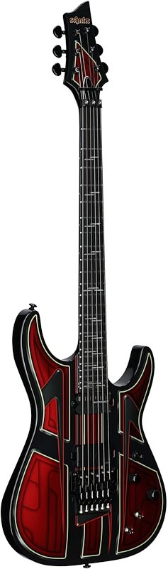 open zoom image for Schecter C-1 FRS Pryzm Vespid Electric Guitar, Metallic Red, Body Left Front