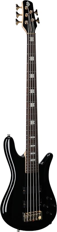 open zoom image for Spector Icon NS-5 Bolt-On Electric Bass, Black Gloss, Body Left Front