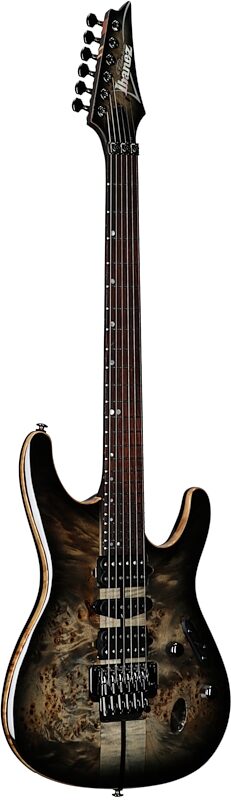 open zoom image for Ibanez S1070PBZ Premium Electric Guitar (with Gig Bag), Charcoal Black Burst, Open Box (Very Good), Body Left Front
