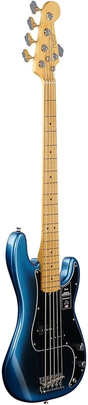 open zoom image for Fender American Pro II Precision Bass V Bass Guitar (with Case), Dark Night, Body Left Front