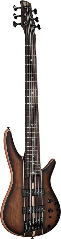 open zoom image for Ibanez SR1356B Premium Electric Bass, 6-String (with Gig Bag), Dual Mocha Burst Flame, Body Left Front
