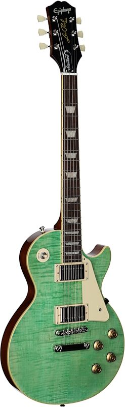 open zoom image for Epiphone Inspired by Gibson Les Paul Standard '50s Electric Guitar (with Gig Bag), Seafoam Green, Laurel Fretboard, Body Left Front