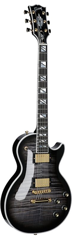 open zoom image for Gibson Les Paul Supreme AAA Figured Electric Guitar (with Case), Transparent Ebony Burst, Body Left Front