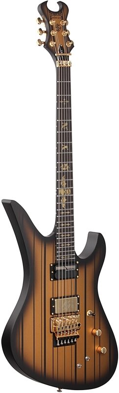 open zoom image for Schecter Synyster Gates Custom S Electric Guitar, Satin Goldburst, Body Left Front