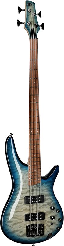 open zoom image for Ibanez SR400EQM Electric Bass, Stained Cosmic Blue Starburst, Body Left Front